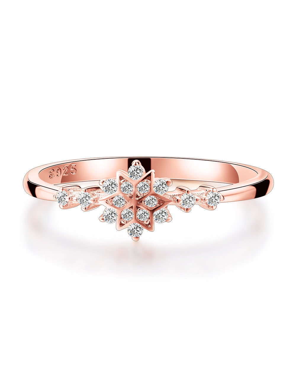 ELEGANT SNOWFLAKE STERLING RING