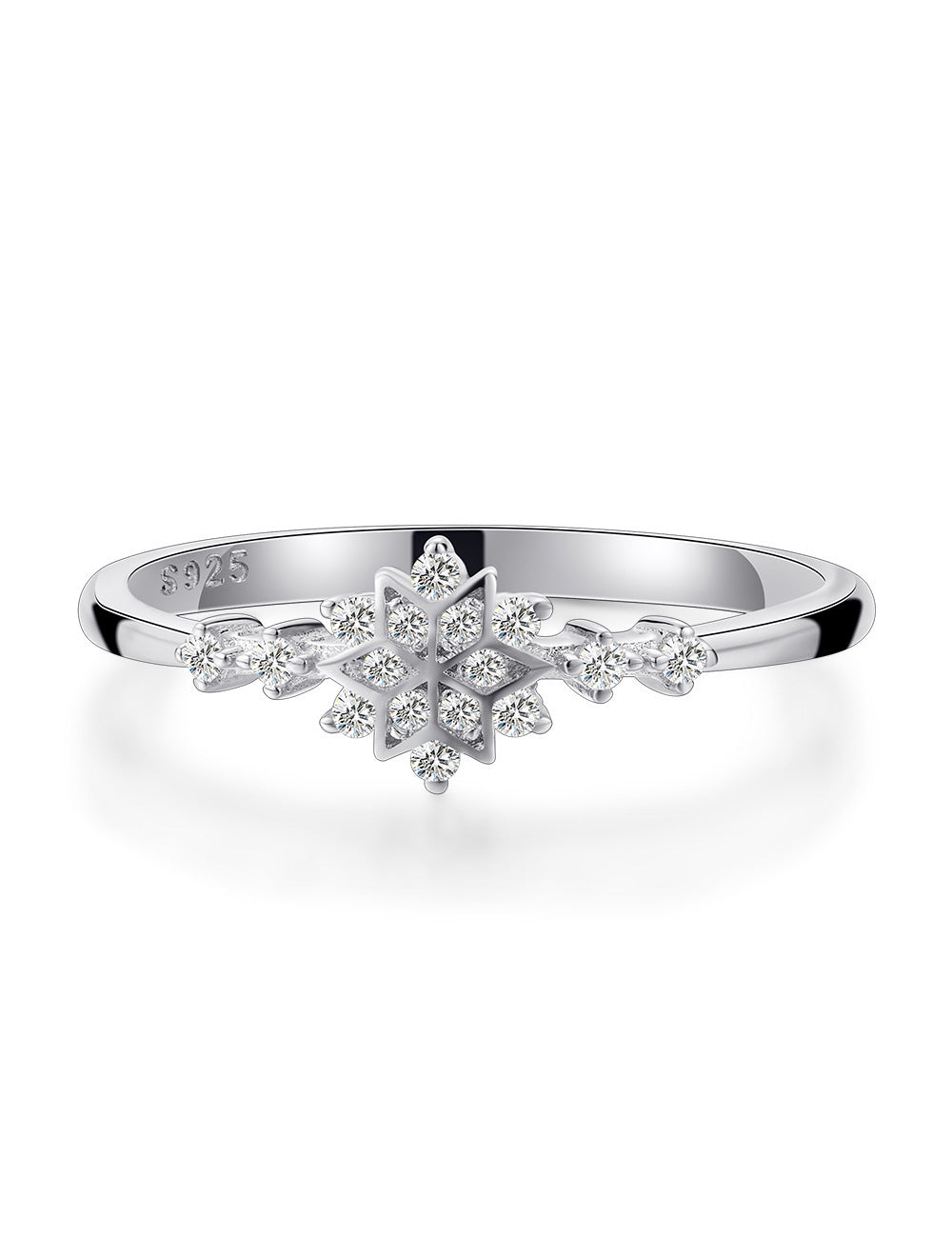 ELEGANT SNOWFLAKE STERLING RING