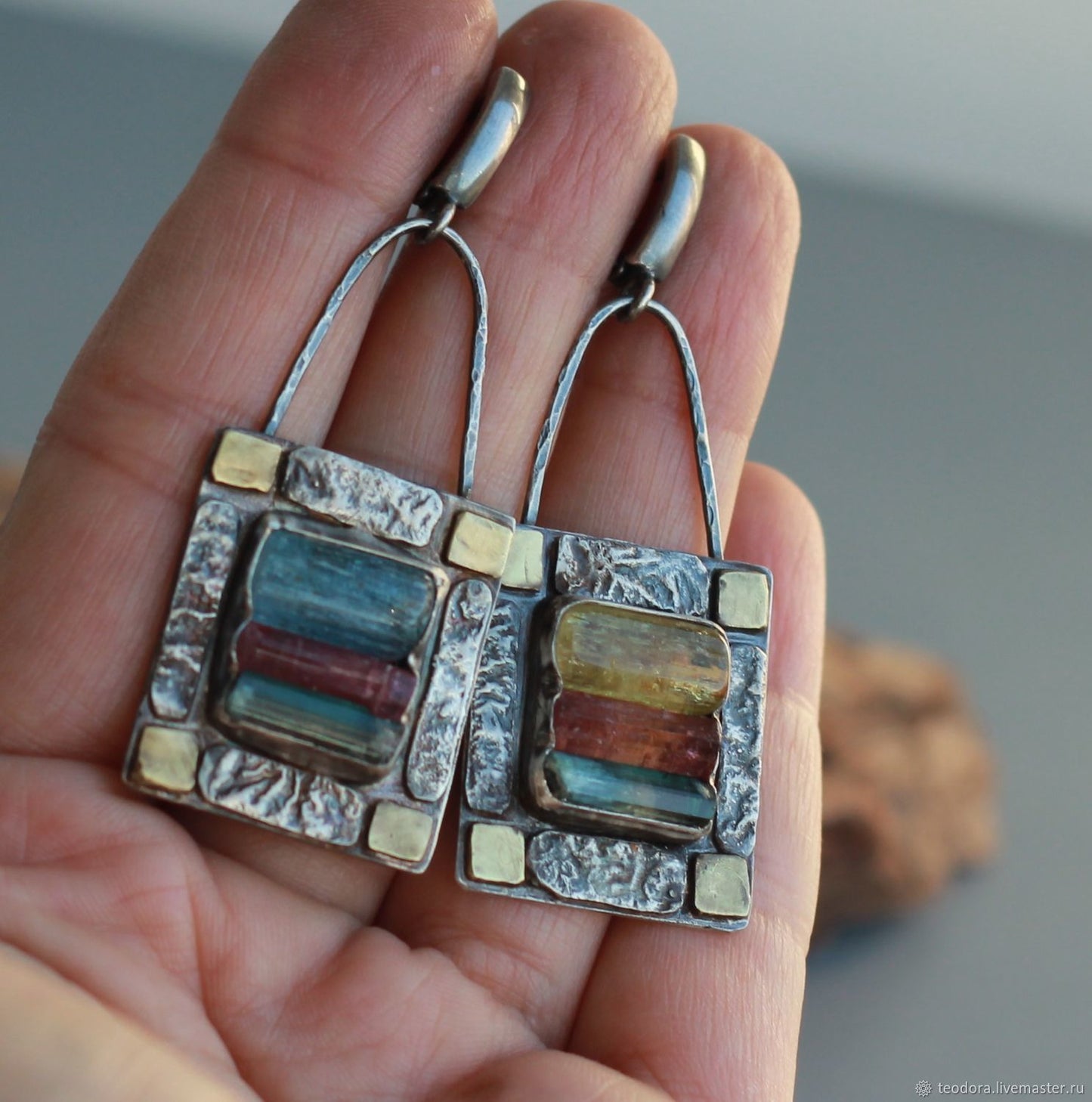 ANTIQUE STONE EARRINGS
