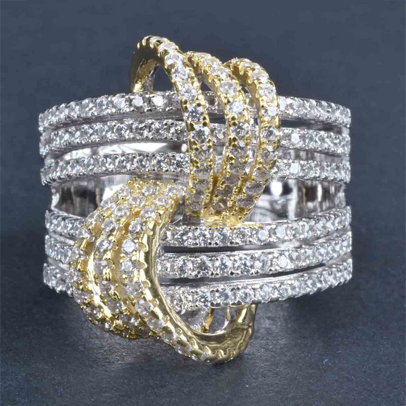 VINTAGE ZIRCONIA LIGHT CROSS RING