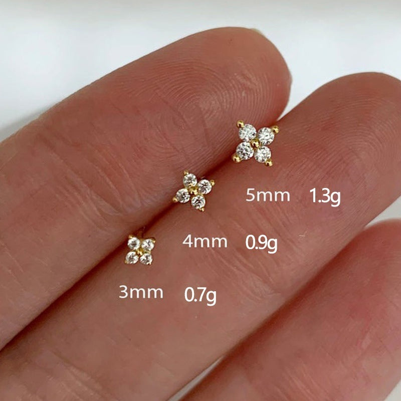 ZIRCONIA DAINTY STUD EARRING SET