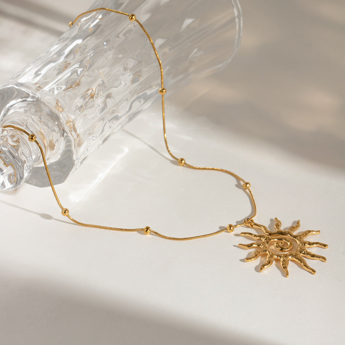 BOHO SPIRAL SUN NECKLACE & EARRINGS
