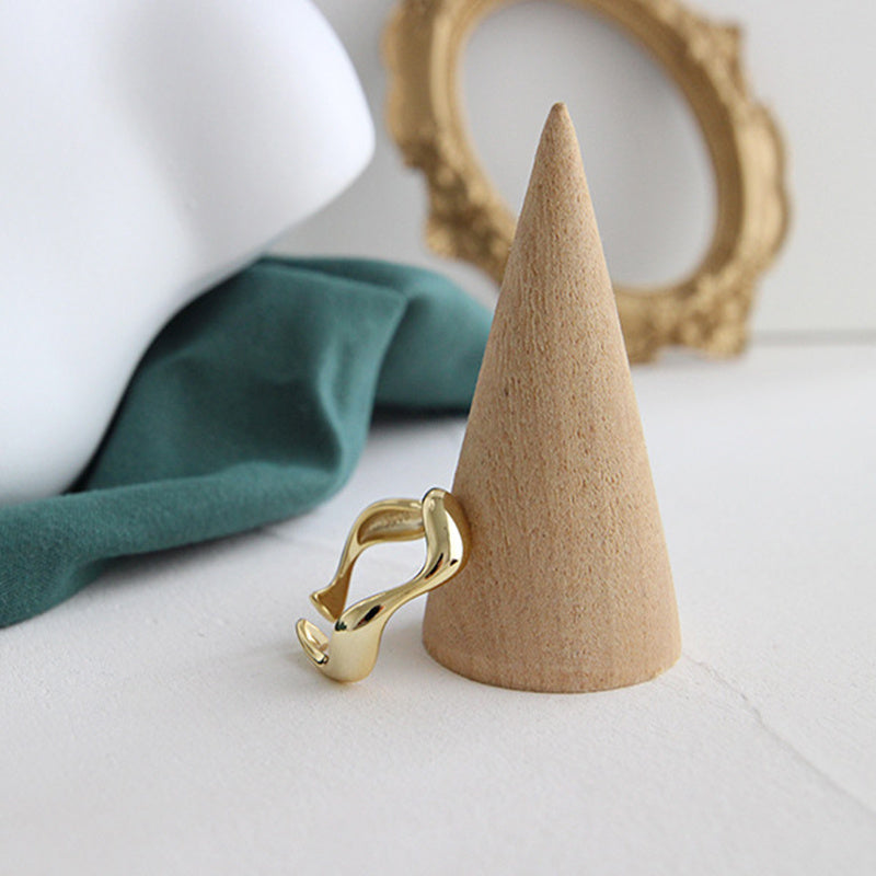 RETRO WAVY STERLING RING