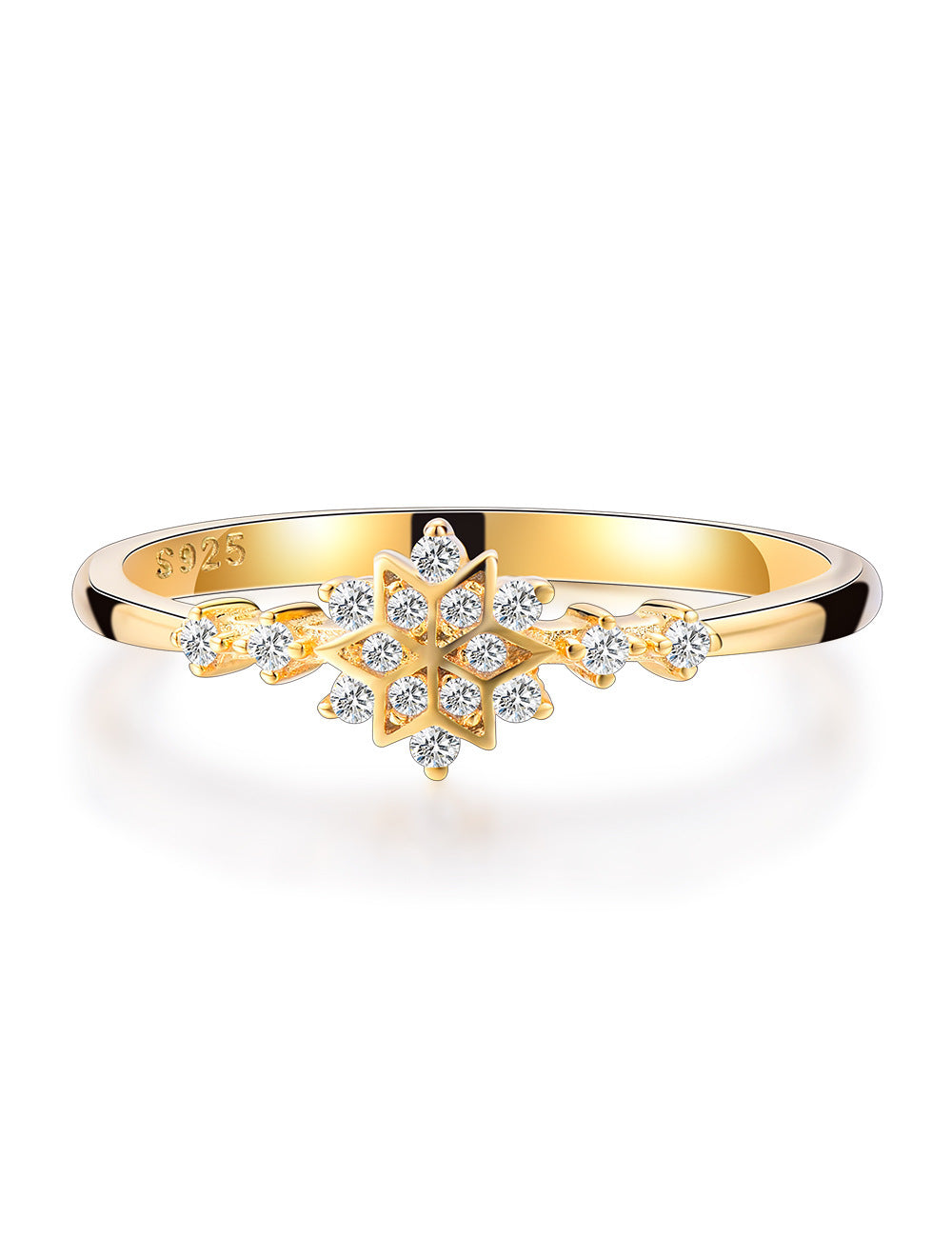 ELEGANT SNOWFLAKE STERLING RING