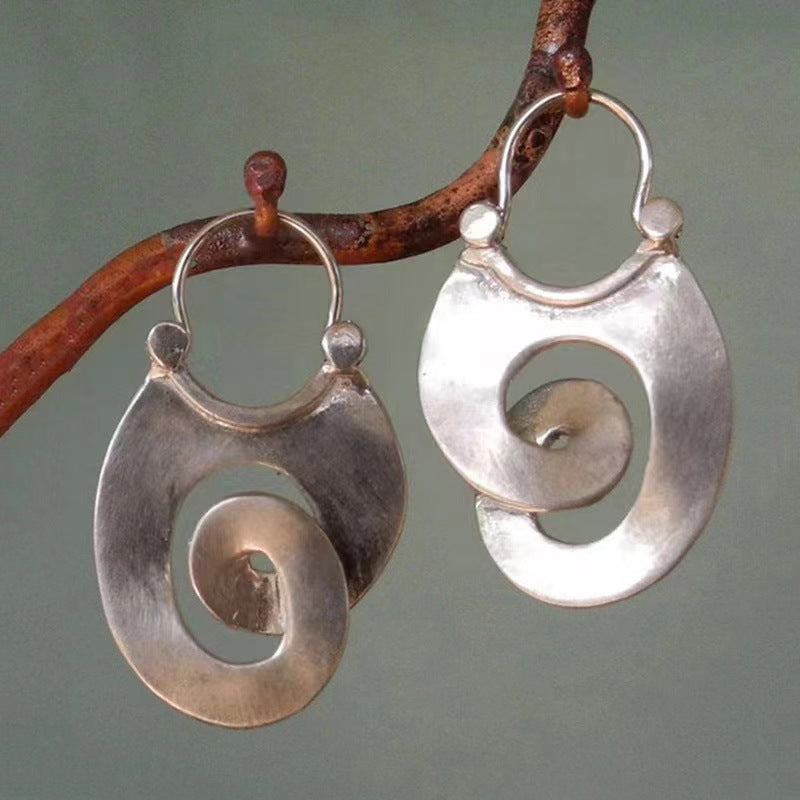 RETRO VINTAGE SPIRAL EARRINGS
