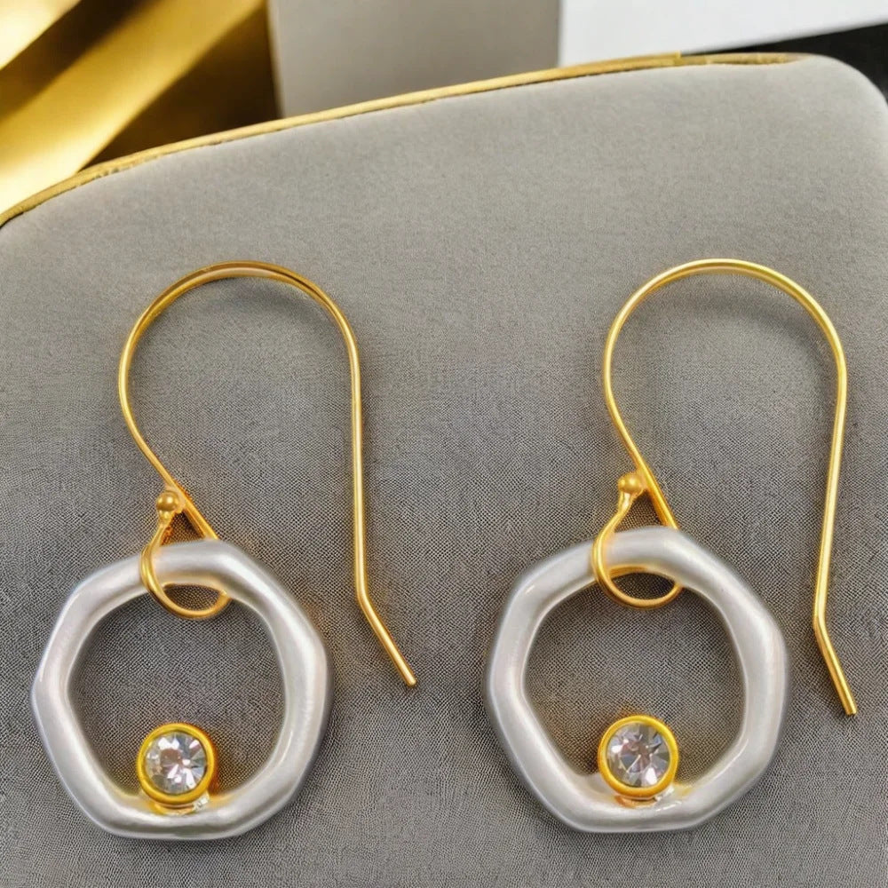 VINTAGE GOLD AND SILVER EARRINGS