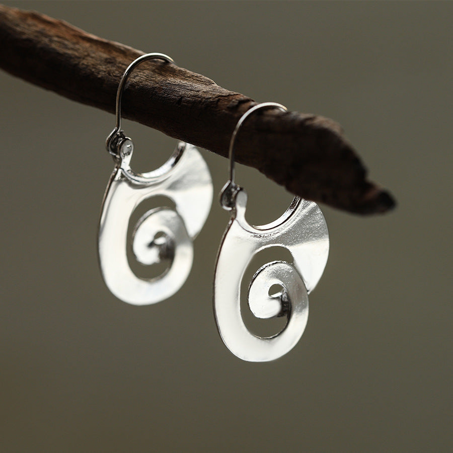 RETRO VINTAGE SPIRAL EARRINGS