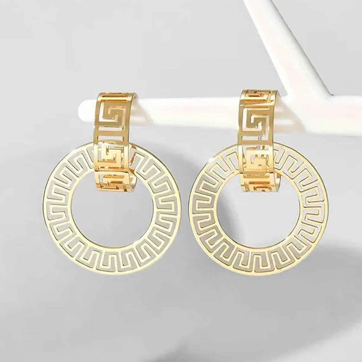 VINTAGE HOLLOW GEOMETRY EARRINGS