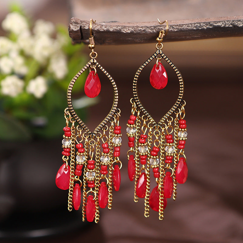VINTAGE WATERDROP BOHEMIAN EARRINGS