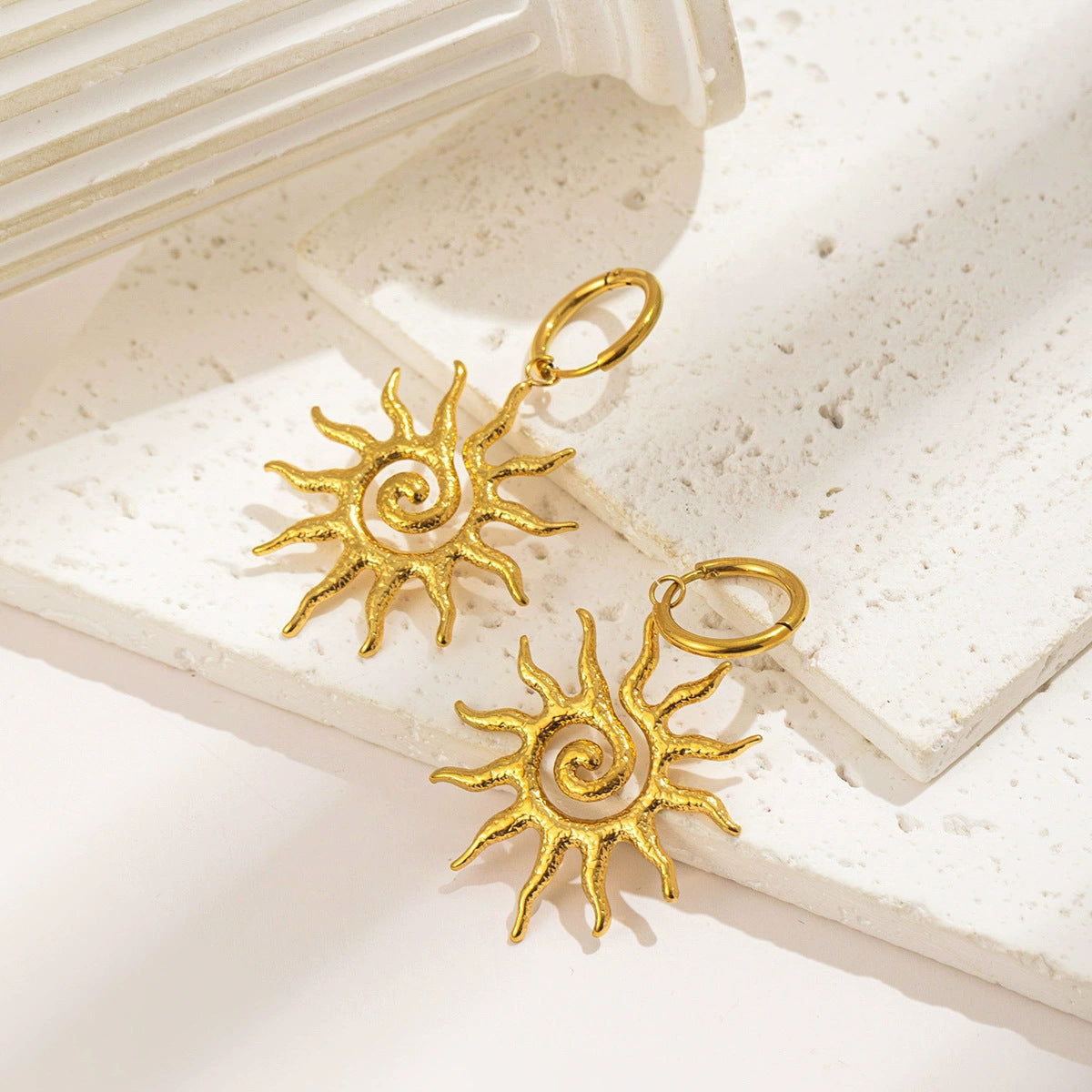 BOHO SPIRAL SUN NECKLACE & EARRINGS