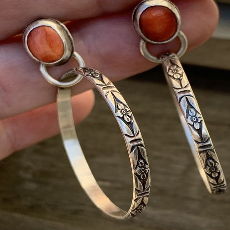 VINTAGE BOHO ONYX EARRINGS