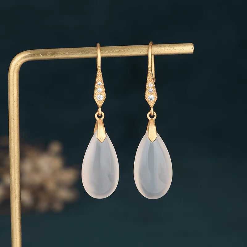 JADE WATER DROP EARRINGS