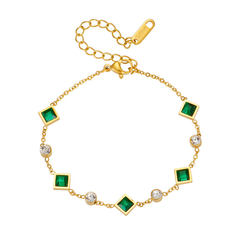 EMERALD INLAID WOMEN’S BRACELET