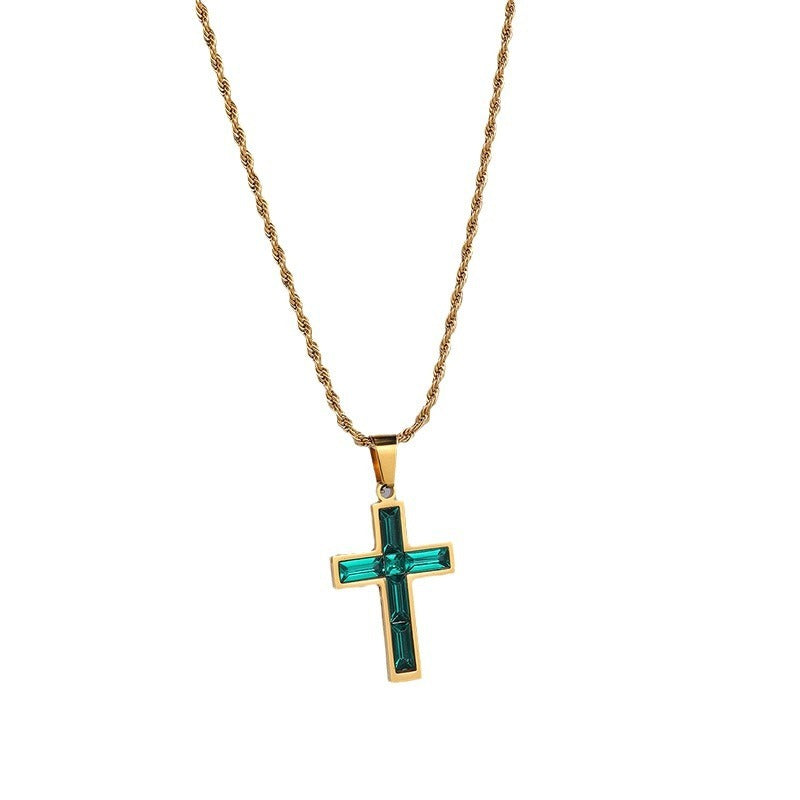 ELEGANT CROSS PENDANT NECKLACE