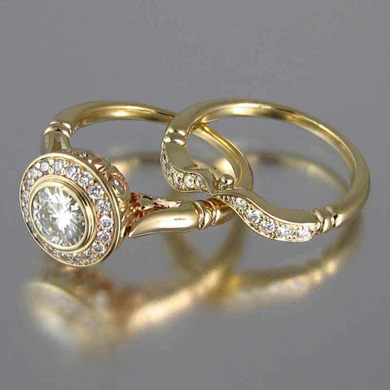 Vintage gold zirconia ring pack featuring elegant stackable rings with sparkling zirconia accents, perfect for women’s fashion, gifts, and special occasions.