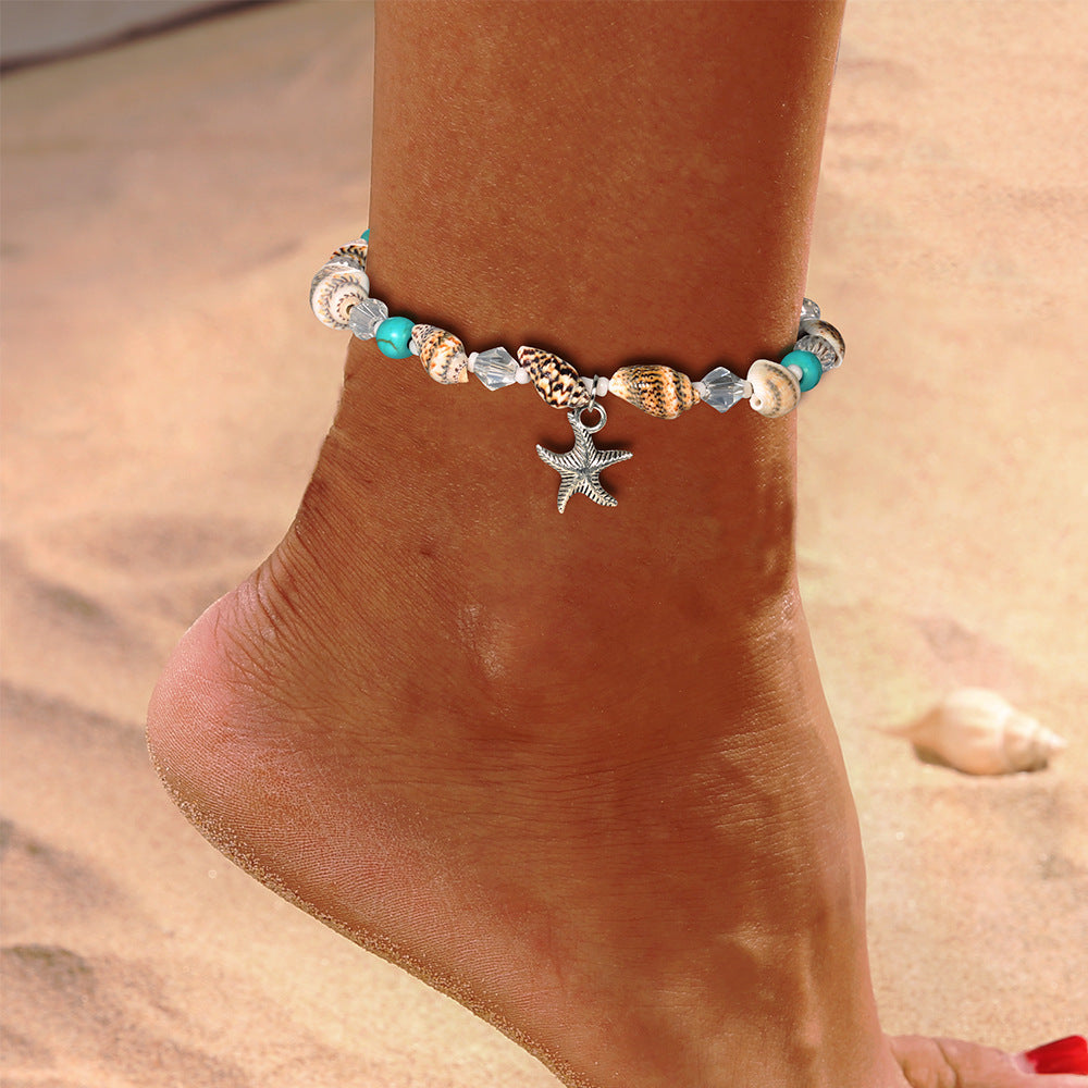STARFISH PEARL VINTAGE ANKLET