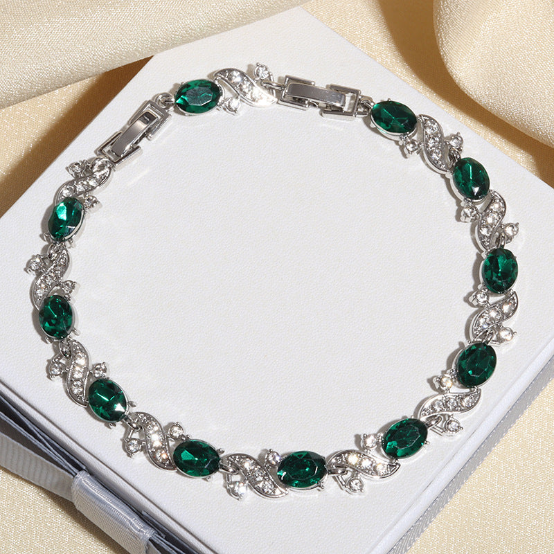VINTAGE ZIRCONIA CROSS BRACELET