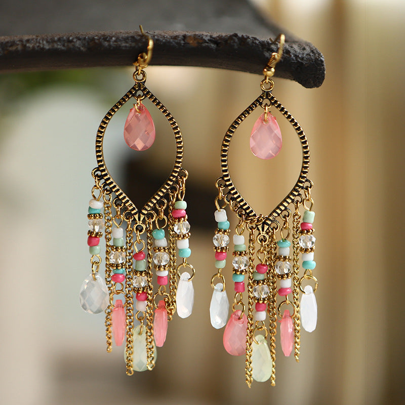 VINTAGE WATERDROP BOHEMIAN EARRINGS