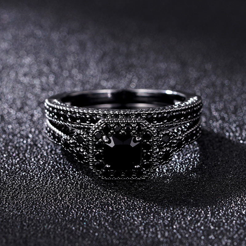 RETRO BLACK RING DUO