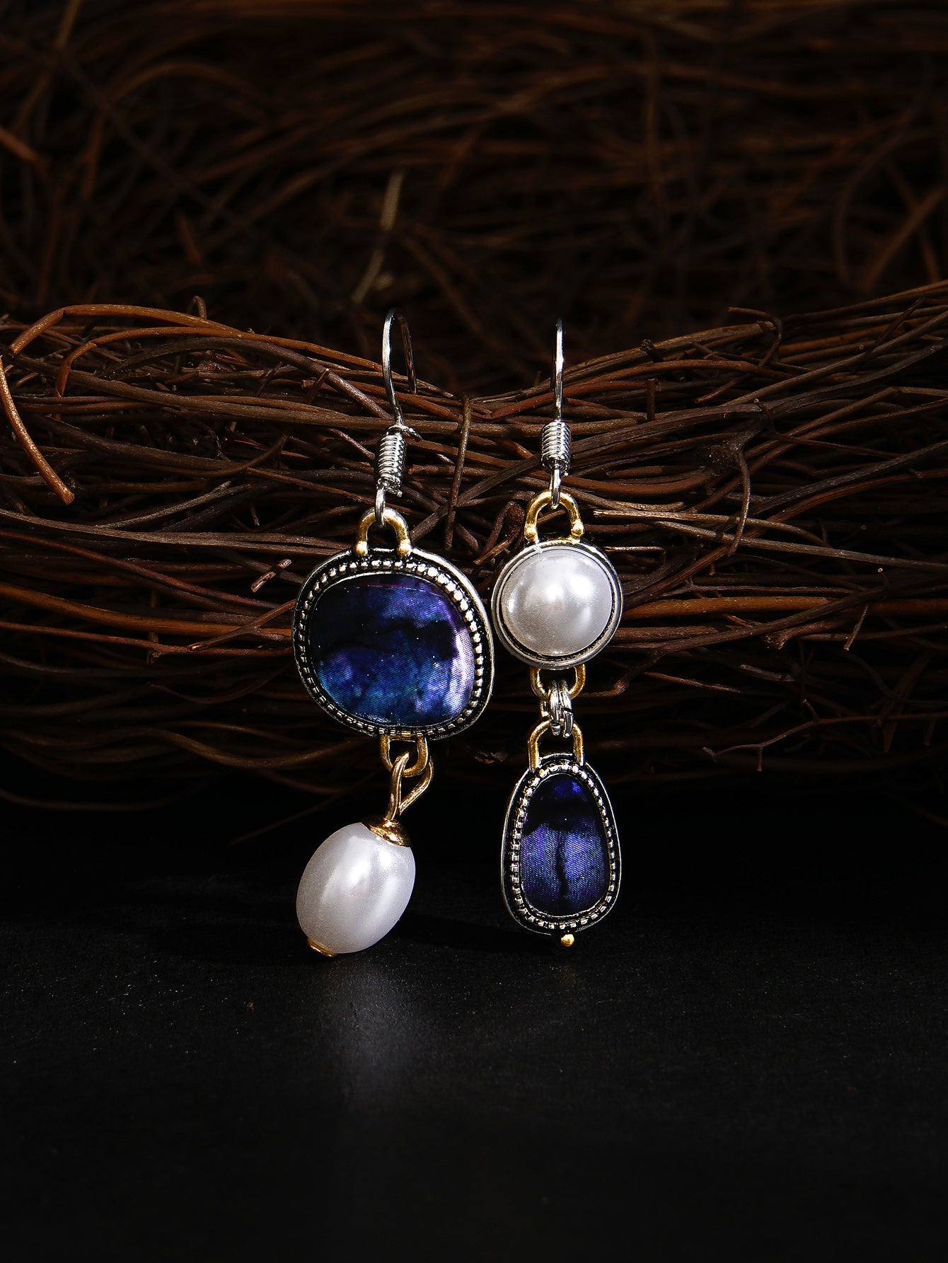 "Pair of trendy solid stone earrings with a minimalist design — elegant everyday jewelry and perfect gift for women."