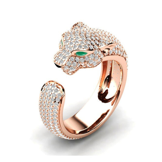 LUXURY LEOPARD HEAD RING
