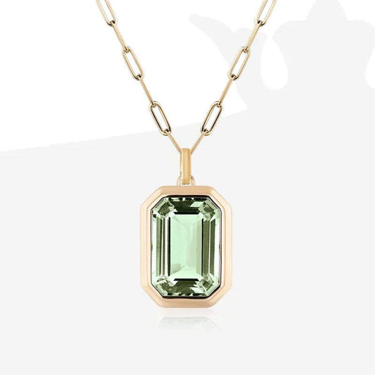 VINTAGE HEART ZIRCONIA PENDANT NECKLACE
