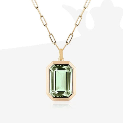 VINTAGE HEART ZIRCONIA PENDANT NECKLACE