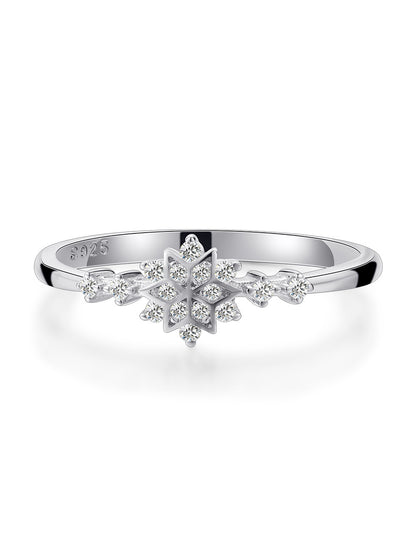 ELEGANT SNOWFLAKE STERLING RING