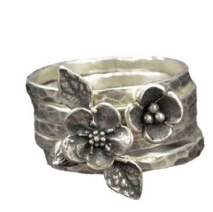 ELEGANT HONEYCOMB BEE FLOWER DESIGN RING