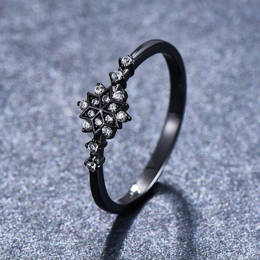 ELEGANT SNOWFLAKE STERLING RING