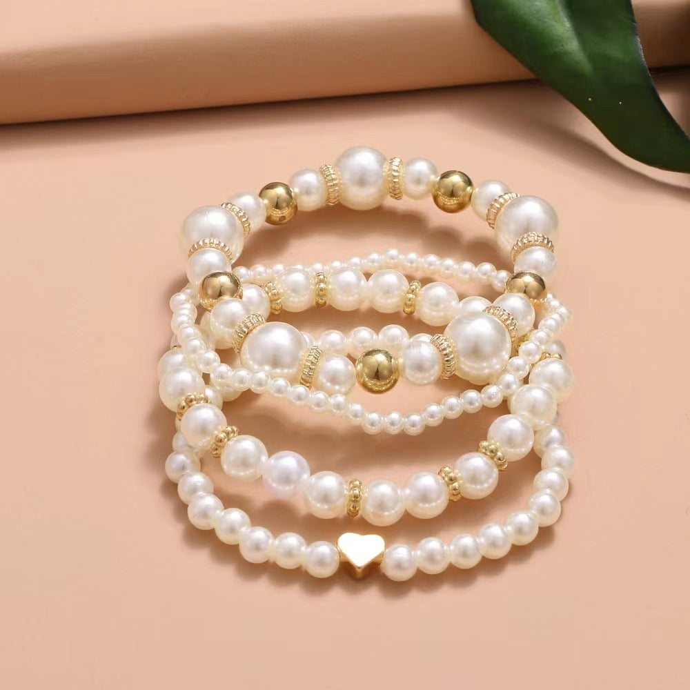 RETRO CHIC PEARL BRACELET SET