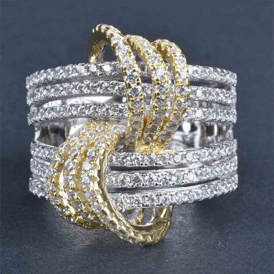 VINTAGE ZIRCONIA LIGHT CROSS RING