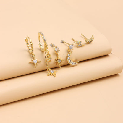 MOON STARLIGHT SPARKLE EARRING COLLECTION SET