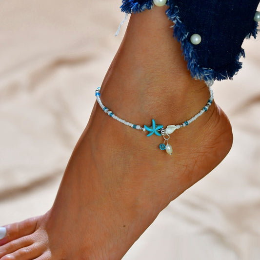 STAR AND SHELL BEACH ANKLET