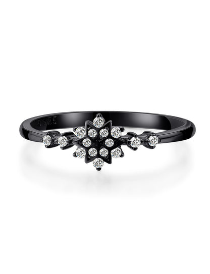 ELEGANT SNOWFLAKE STERLING RING