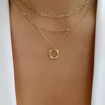 VINTAGE GOLD PLATED CHAIN PENDANT NECKLACE