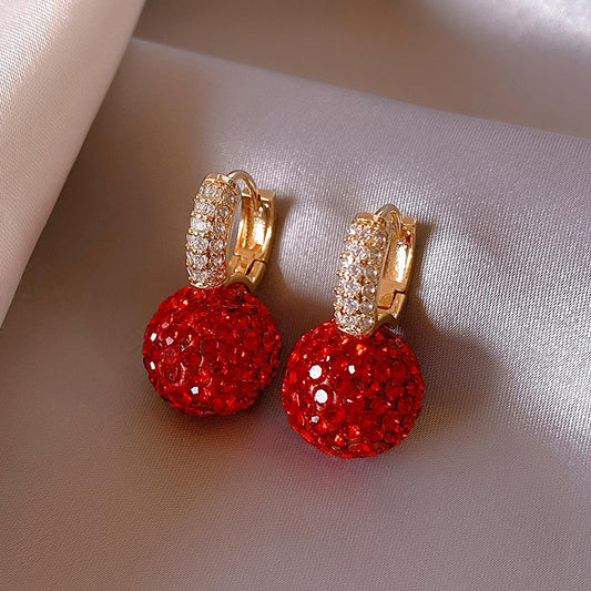 NATURAL STONE GOLD EARRINGS
