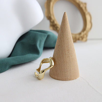 RETRO WAVY STERLING RING