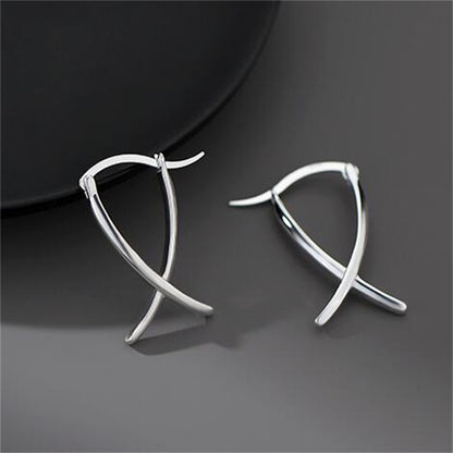 SILVER CROSS EARRINGS