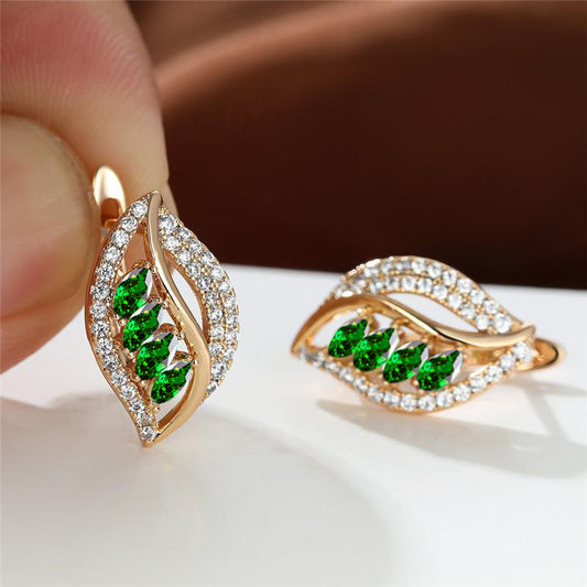 VINTAGE UNIQUE LEAF EARRINGS