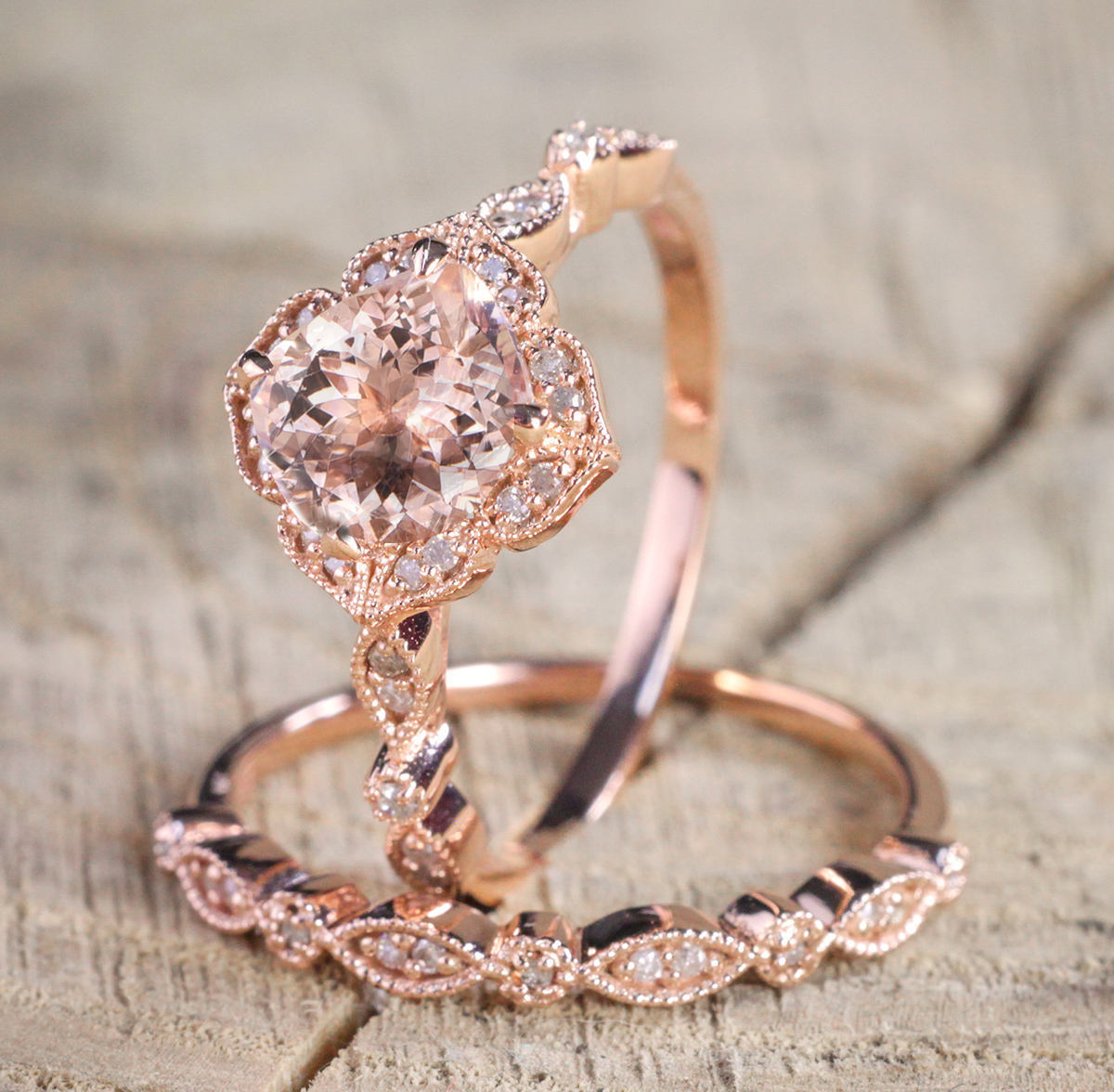PINK ZIRCONIA ENGAGEMENT RING