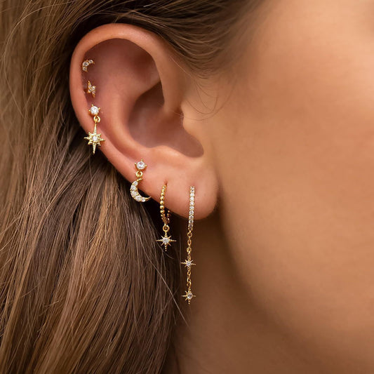 MOON STARLIGHT SPARKLE EARRING COLLECTION SET