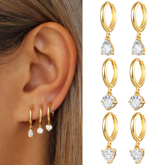 SIMPLE ZIRCONIA EARRINGS