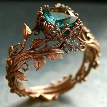 VINTAGE GEMSTONE INLAID RING