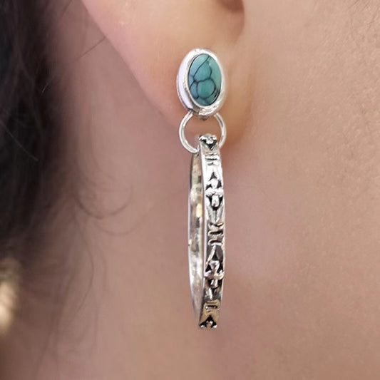 VINTAGE BOHO ONYX EARRINGS