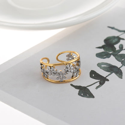 VINTAGE LAYERED THICK GOLD RING