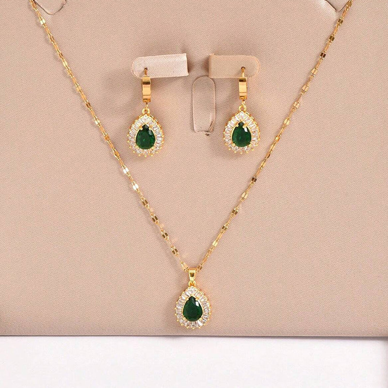 JADE EMERALD JEWELRY SET