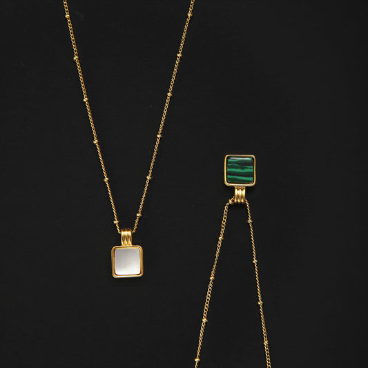RETRO MALACHITE NECKLACE
