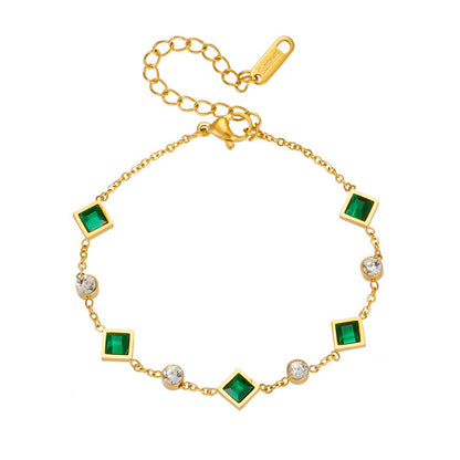 EMERALD INLAID WOMEN’S BRACELET