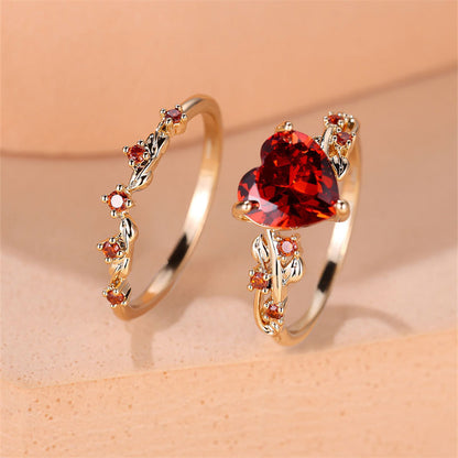 "Antique ruby stone ring with a vintage-inspired band and deep red gemstone centerpiece – elegant statement jewelry for women."